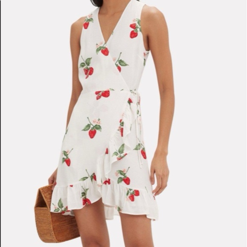 Rails White and Red Floral Mini Dress
